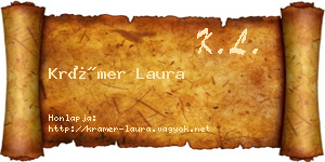 Krámer Laura névjegykártya